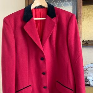 Burberry women’s red/black blazer